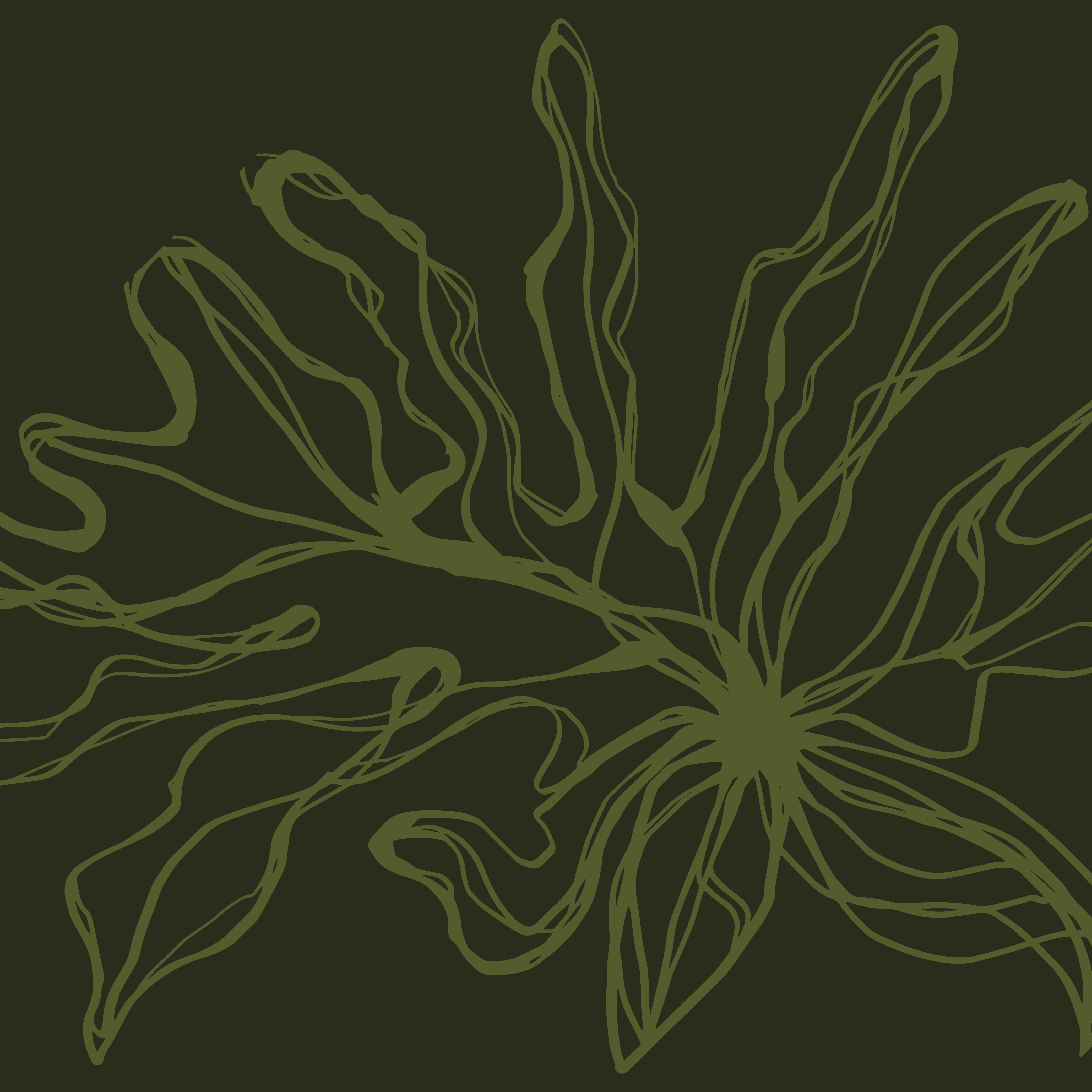 one of the brand's illustrated plant options in light green, with a darker green background